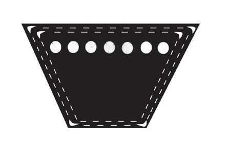 COURROIE TRAPÉZOIDALE LARGEUR 8 MM