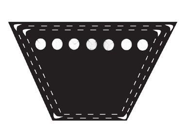 COURROIE TRAPÉZOIDALE LARGEUR 10 MM