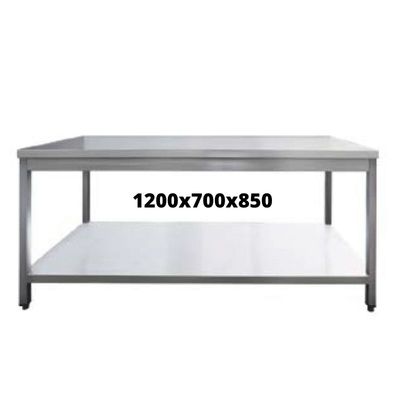 TABLE INOX 1200X700X850 SANS DOSSERET