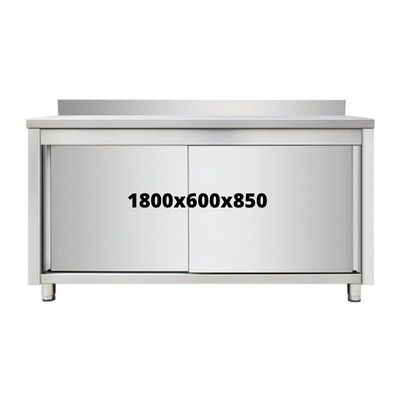 MEUBLE DE RANGEMENT INOX 1800X600X850 AVEC DOSSERET