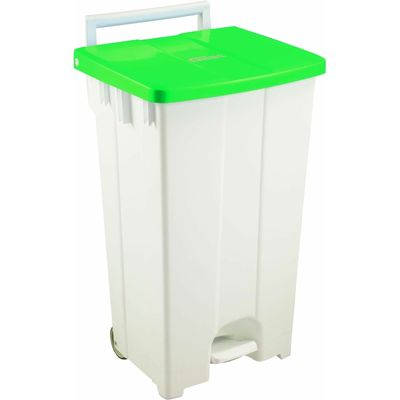 COLLECTEUR A PEDALE PP - 100 LITRES - COUVERCLE COULEUR