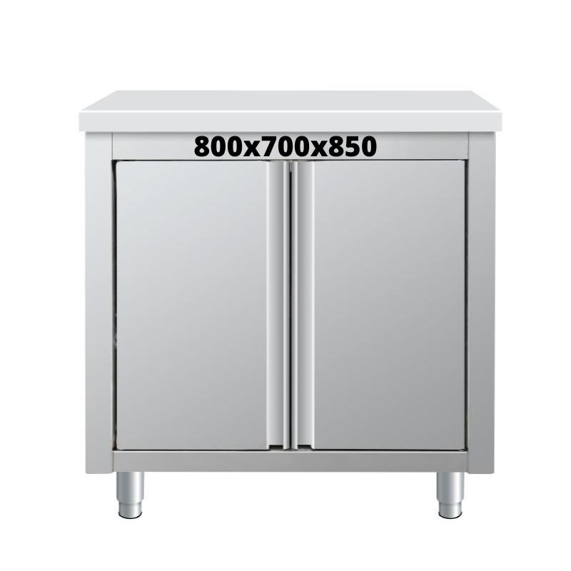 MEUBLE DE RANGEMENT INOX 800X700X850 SANS DOSSERET