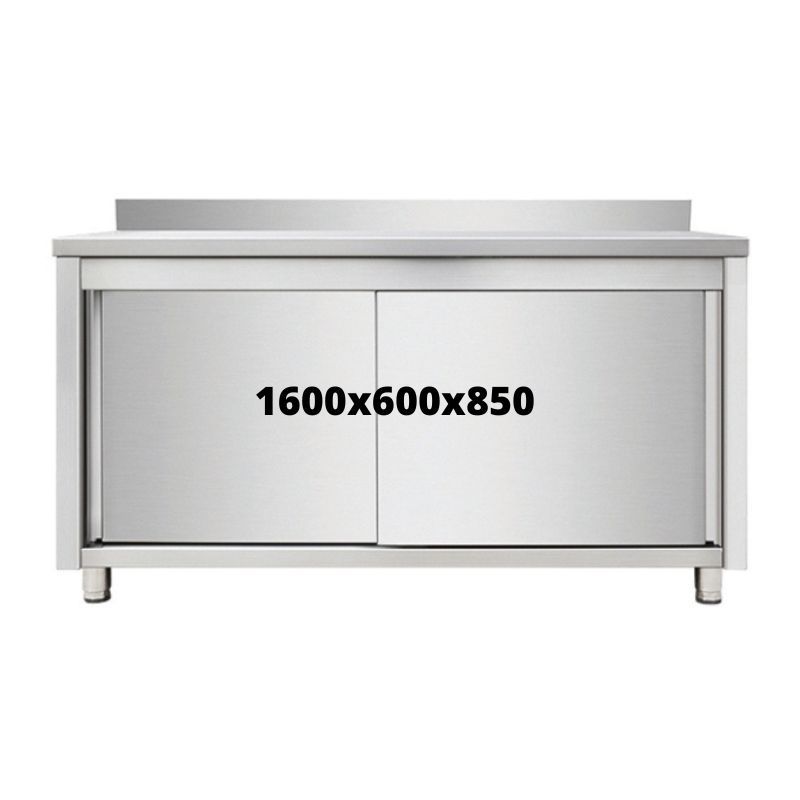 MEUBLE DE RANGEMENT INOX 1600X600X850 AVEC DOSSERET