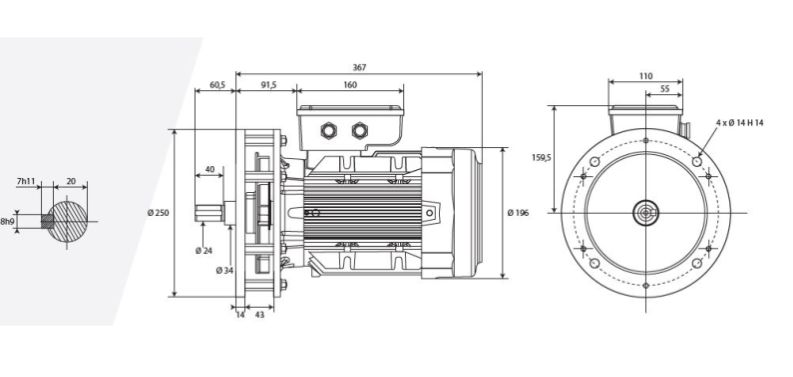 MOTEUR ASYNCRHONE 2 VITESSE ADAPTABLE BONGARD