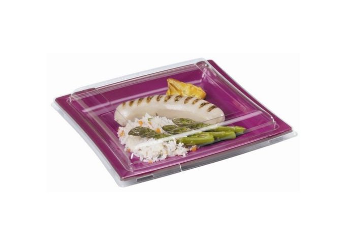 ASSIETTE CARREE PLASTIQUE COULEUR