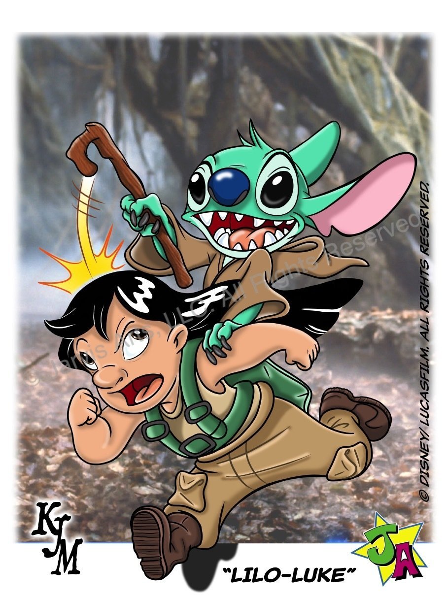 "Lilo-Luke" Original Art Print "Lilo-Luke" Original Art Print