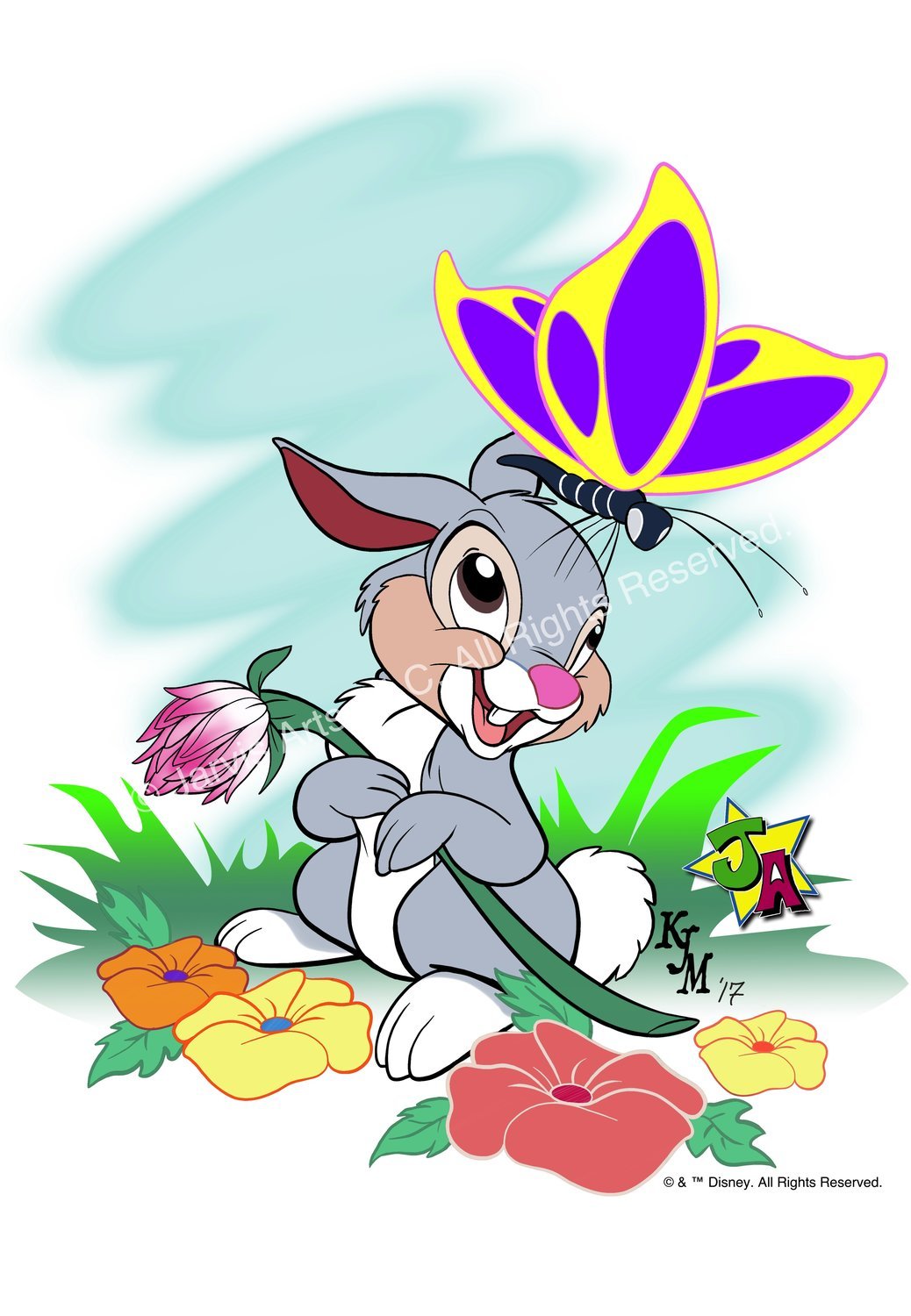 "Hello There" Cartoon Rabbit Limited Edition Print