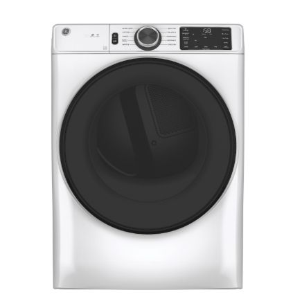 GE® ENERGY STAR® 7.8 cu. ft. Capacity Smart Front Load Electric Dryer with Sanitize Cycle  ​Model #: GFD55ESSNWW