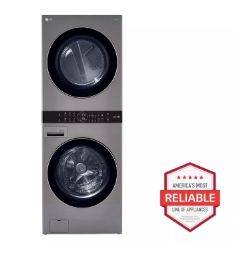 LG Single Unit Front Load LG WashTower with Center Control 4.5 cu. ft. Washer and 7.4 cu. ft. Electric Dryer