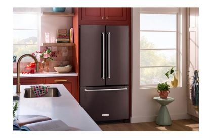 KitchenAid® counter-depth french door refrigerator BLCK STNLSS STEAL ​Model #: KRFC136RBS