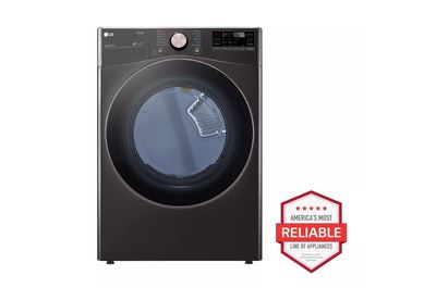 LG 7.4 cu. ft. Ultra Large Capacity Smart wi-fi Enabled Front Load Electric Dryer with TurboSteam and Built-In Intelligence