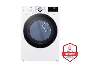 LG 7.4 cu. ft. Ultra Large Capacity Smart wi-fi Enabled Front Load Electric Dryer with TurboSteam and Built-In Intelligence LG 7.4 cu. ft. Ultra Large Capacity Smart wi-fi Enabled Front Load Electric Dryer with TurboSteam and Built-In Intelligence