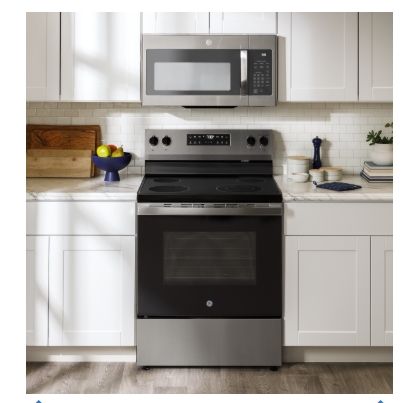 GE® 30" Free-Standing Electric Range stainless steel ​Model #: GRF400PVSS