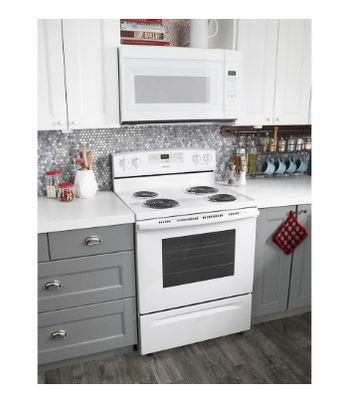 AMANA 30-inch Amana® Electric White Range with Bake Assist Temps Model #: ACR4303MFW AMANA 30-inch Amana® Electric White Range with Bake Assist Temps Model #: ACR4303MFW