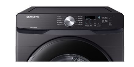 SAMSUNG brushed black front load gas dryer ​Model #: DVG45T6000V