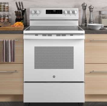 GE® 30" Free-Standing Electric Range ​Model #: GRF500PVWW