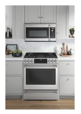 CAFÉ™ 30" Smart Slide-In, Front-Control, Dual-Fuel Range with Warming Drawer ​Model #: C2S900P2MS1