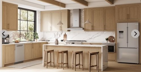 Bosch 100 Series, French Door Bottom Mount Refrigerator, 36'', Stainless steel (with anti-fingerprint) ​Model #: B36CD10ENS