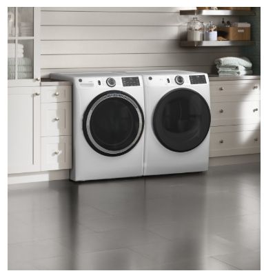 GE ENERGY STAR 4.8 cu. ft. Capacity Smart Front Load ® Washer with UltraFresh Vent System with OdorBlock™ and Sanitize w/Oxi Model #: GFW550SSNWW