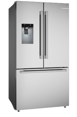 Bosch 500 Series, French Door Bottom Mount Refrigerator, 36'', Stainless steel (with anti-fingerprint) Model #: B36FD52SNS Bosch 500 Series, French Door Bottom Mount Refrigerator, 36'', Stainless steel (with anti-fingerprint) Model #: B36FD52SNS