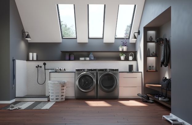 GE Profile Capacity Smart Front Load Gas Dryer PFD95GSPWDS