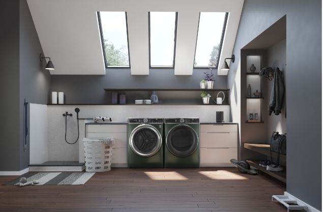 GE Profile 7.8 cu. ft. Capacity Smart Front Load Electric Dryer PFD95ESPWGN