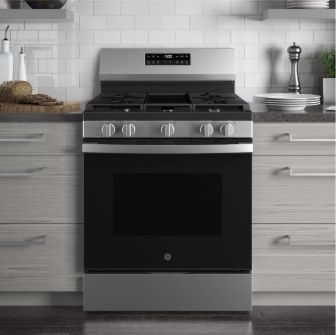 GE 30" Free-Standing Gas Range with Crisp Mode GGF500PVSS
