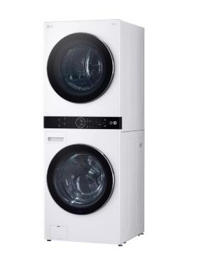 LG Single Unit Wash Tower with Electric Ventless Heat Pump Dryer WKHC252HWA