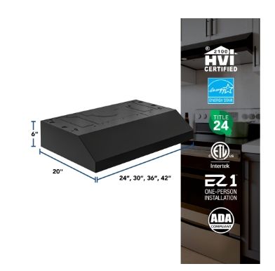 GLA1 Glacier 30" Under Cabinet Range Hood GLA1303BL