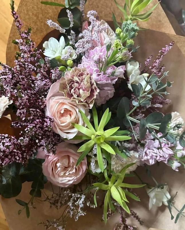 A Close Up of a Bouquet of Flowers on a Table — Flowers by Suzanne in Morpeth, NSW