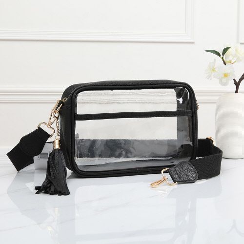 Small Rectangle Clear Bag-Black