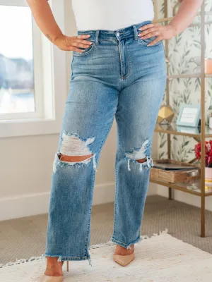 Judy Blue High Rise 90’s Straight Jean Light Wash