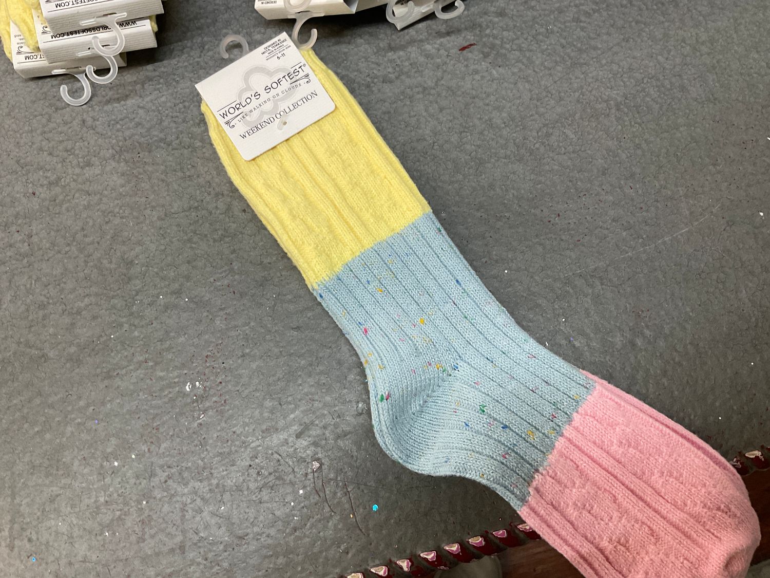 World’s Softest Socks Weekend Crews, Color: Denim Multi