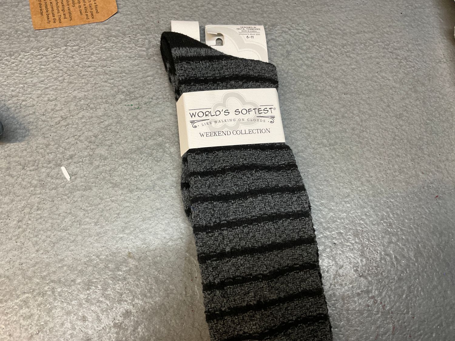 World’s Softest Socks Weekend Collection - Long, Color: Black Multi