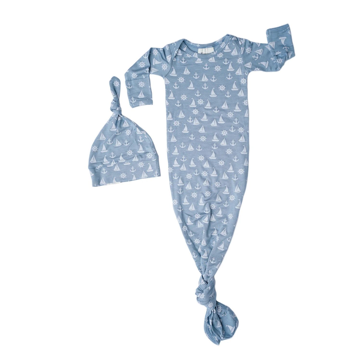 Emerson and Friends gown and hat, Color: Anchors Away