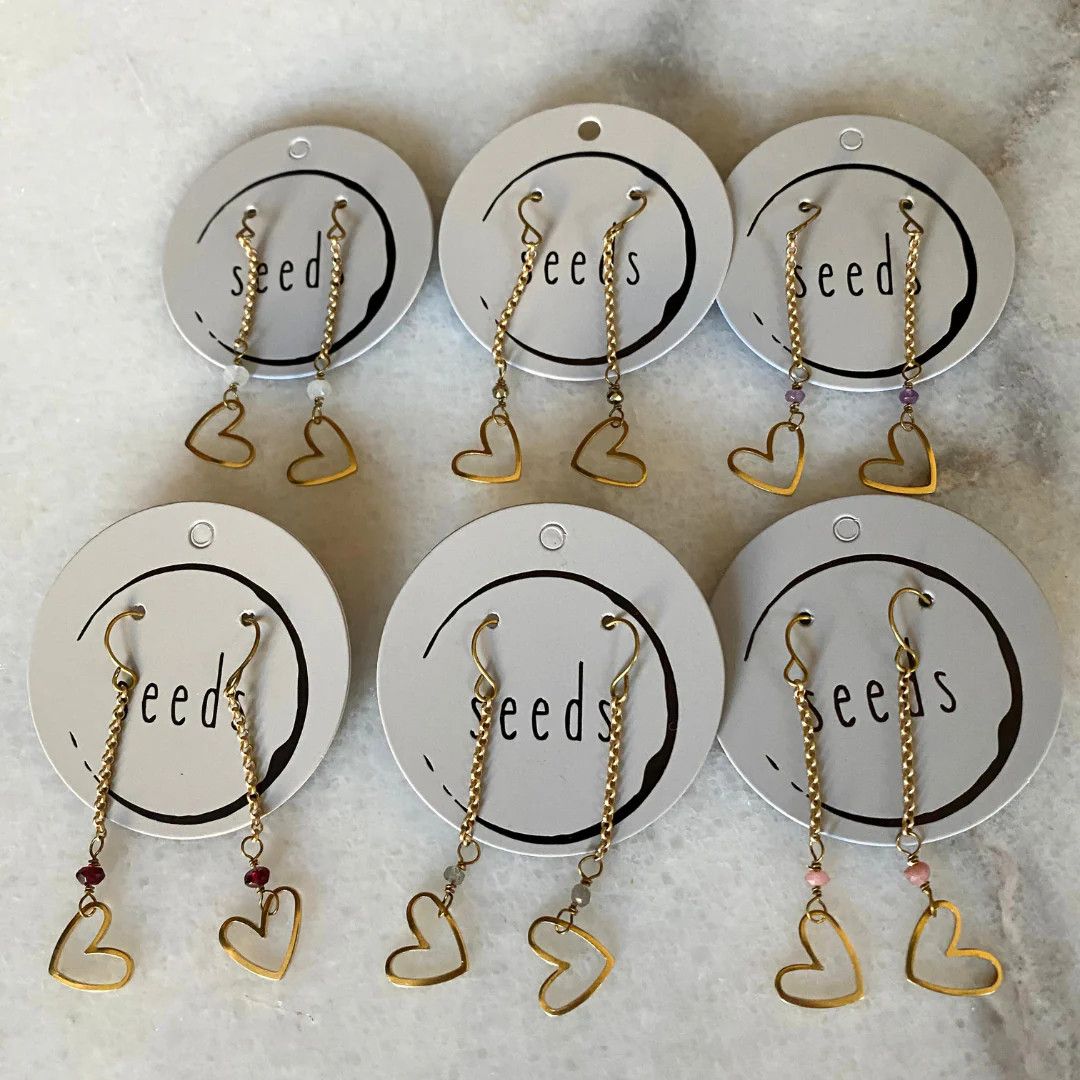 Seeds Heart Earrings