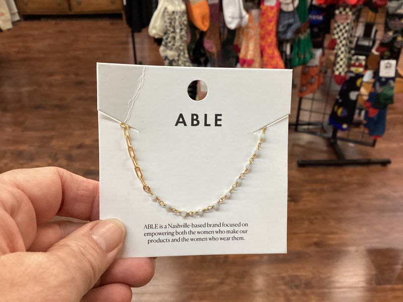 Able Aquamarine Duet necklace