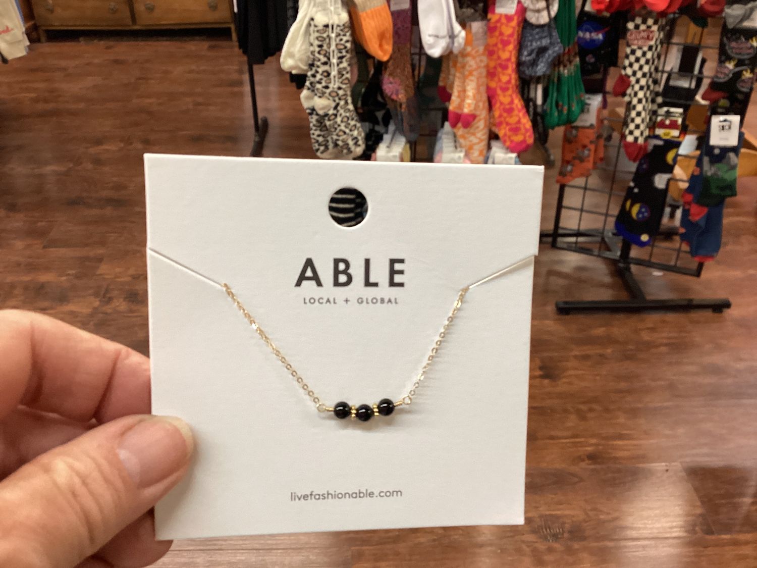 Able Onyx Trio necklace