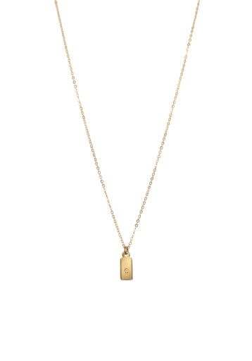 ABLE mini dog tag necklace, Color: gold-filled, Size: BLANK