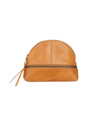 Able Naomi Zip Pouch , Color: Cognac