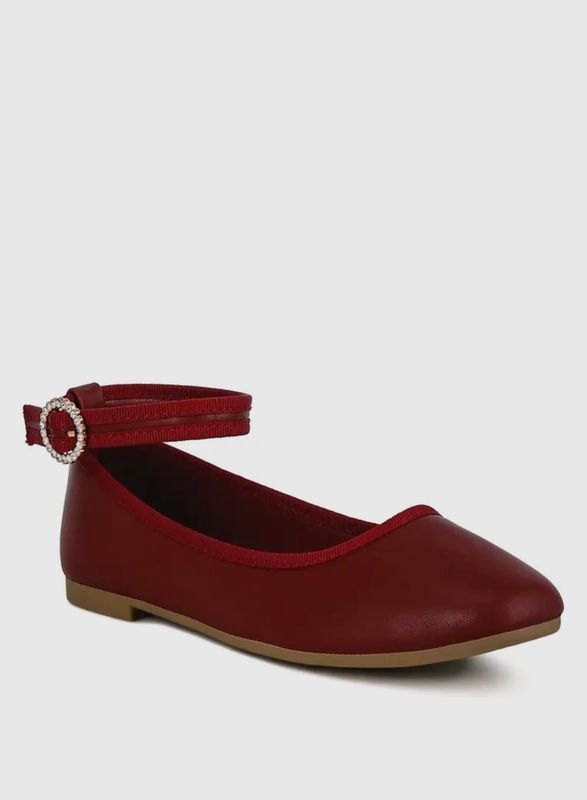 Rag Company burgundy ballet flats 