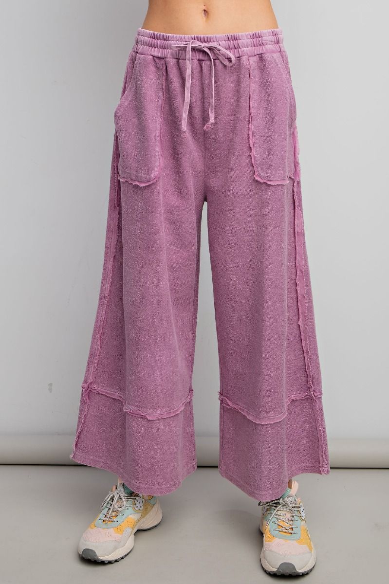 Easel wide leg pants wild berry, Size: 1X