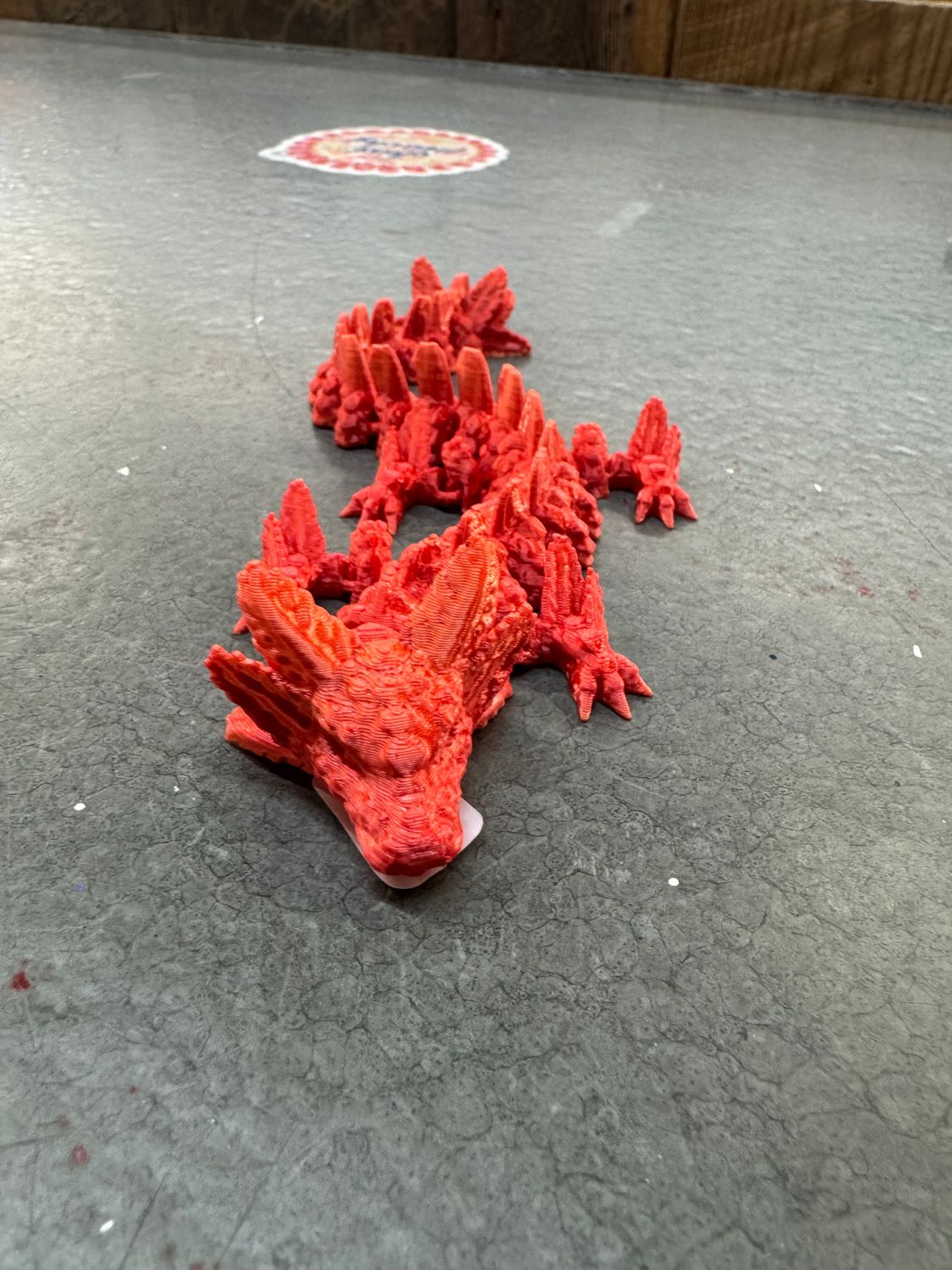 3D red dragon toy