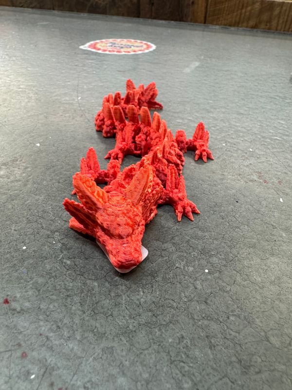 3D red dragon toy