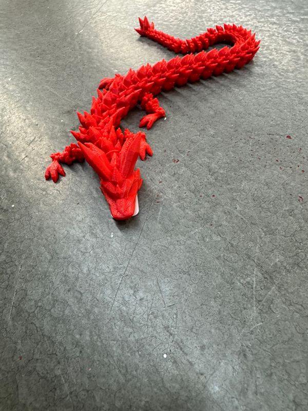 3D red dragon toy