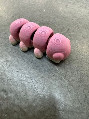 3D pink caterpillar