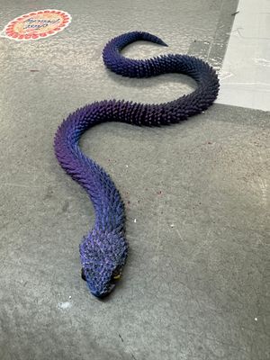 3D purple blue snake toy