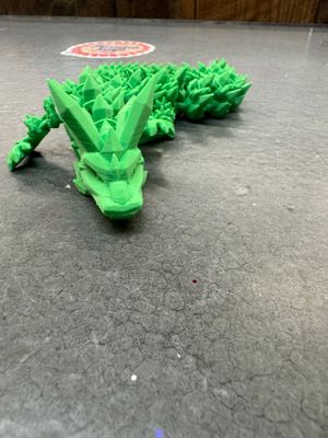 3D green dragon toy