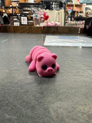 3D pink pig toy