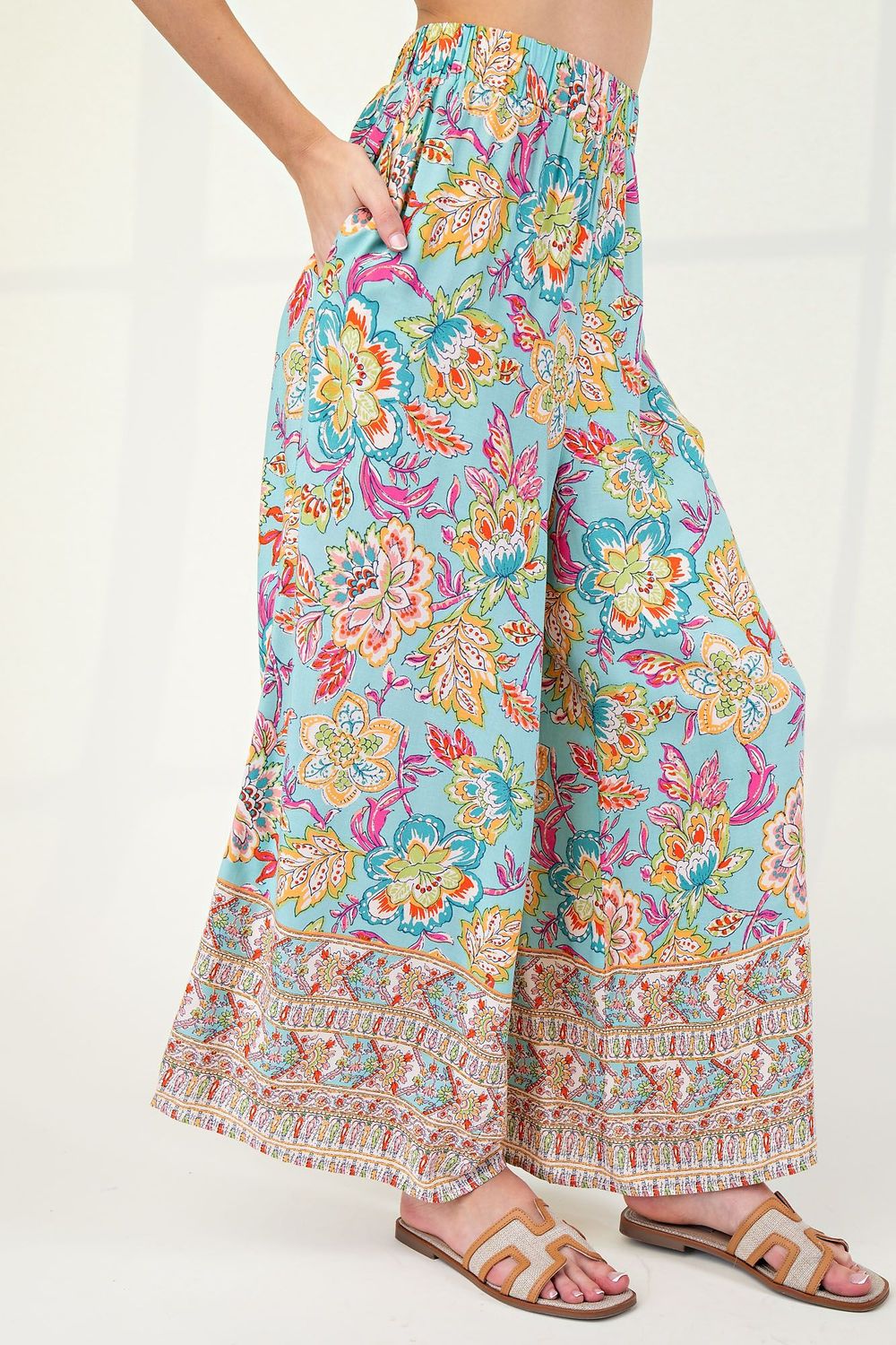 Easel floral pants, Size: S